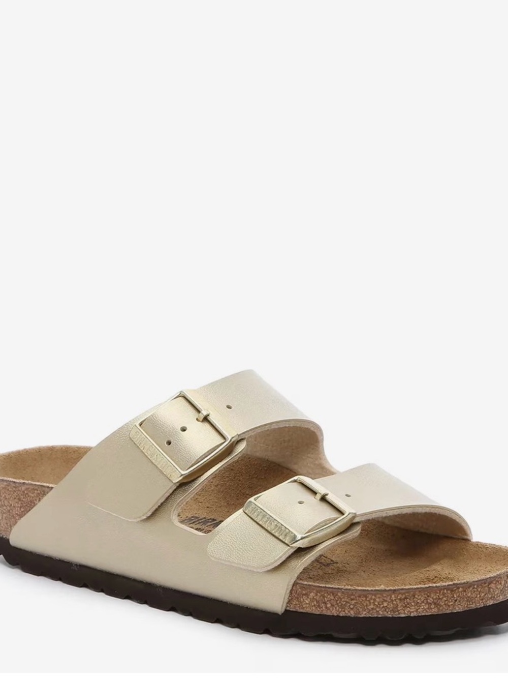 Birkenstock Metallic Gold Arizona Slide Sandals